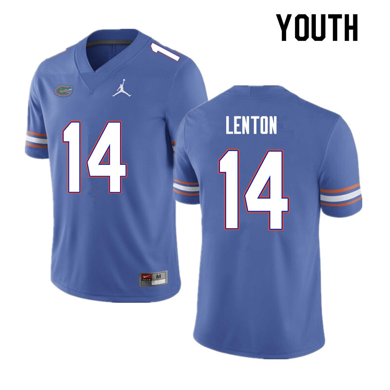 Youth #14 Quincy Lenton Florida Gators College Football Jerseys Sale-Blue - Click Image to Close